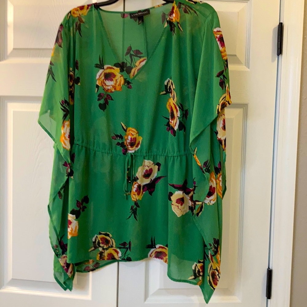 Kelly Green flowing blouse